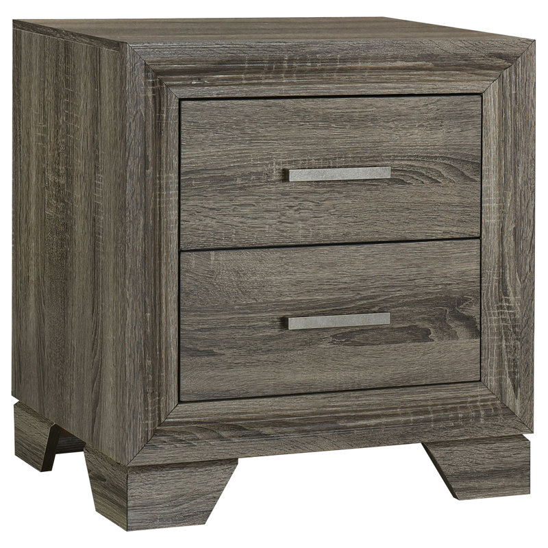 2-Drawer Nightstand Bedside Table