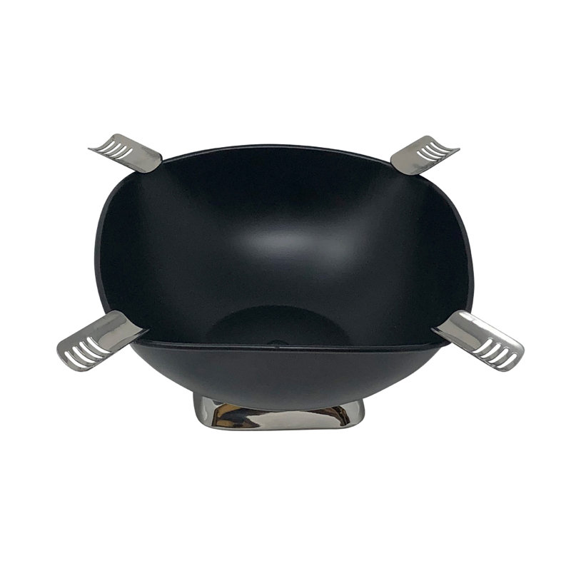 Cendrier quadrilatère «Smokin Ash», Noir