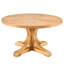 Table basse ronde en bois massif de style rustique au design classique, parfaite pour divers décors