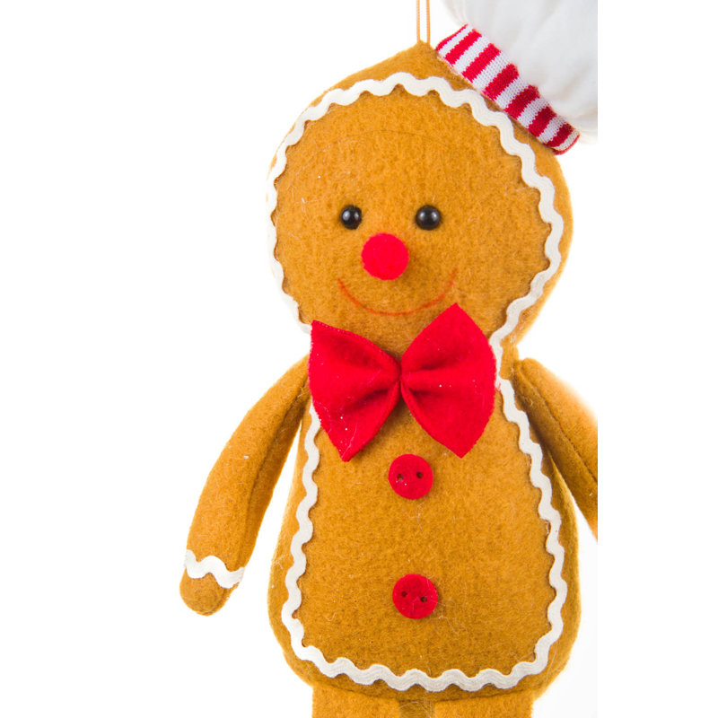 «Hanging Brown Chef Gingerbread Man» suspendu