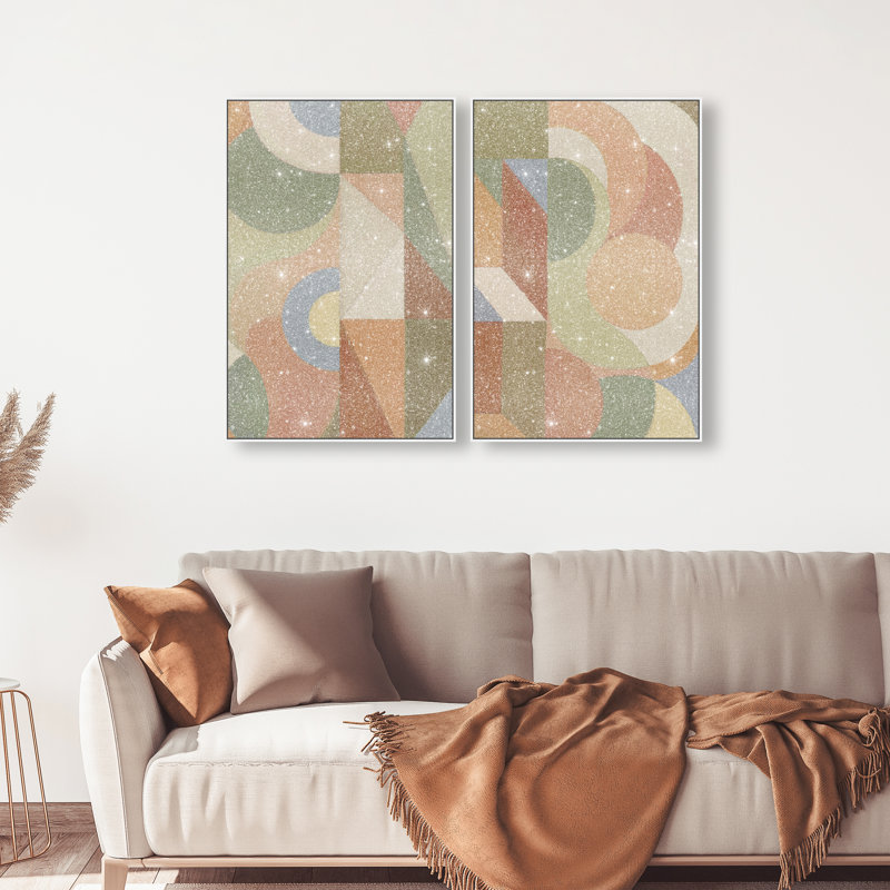 Adore You Set Set by Oliver Gal, 110"H x 74"W, White Floater Frame