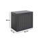 KYEUIN 56cm W 93L Plastic Lockable Deck Box in Black