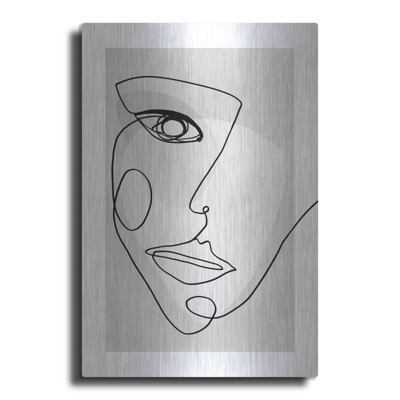 «Face Line 4», impression sans cadre sur métal, H 16 po x l 12 po x P 0,13 po