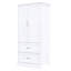 Tall Bathroom Storage Cabinet, Cabinet With Two Doors And Drawers, Adjustable Shelf, MDF Board, White, Two Packages