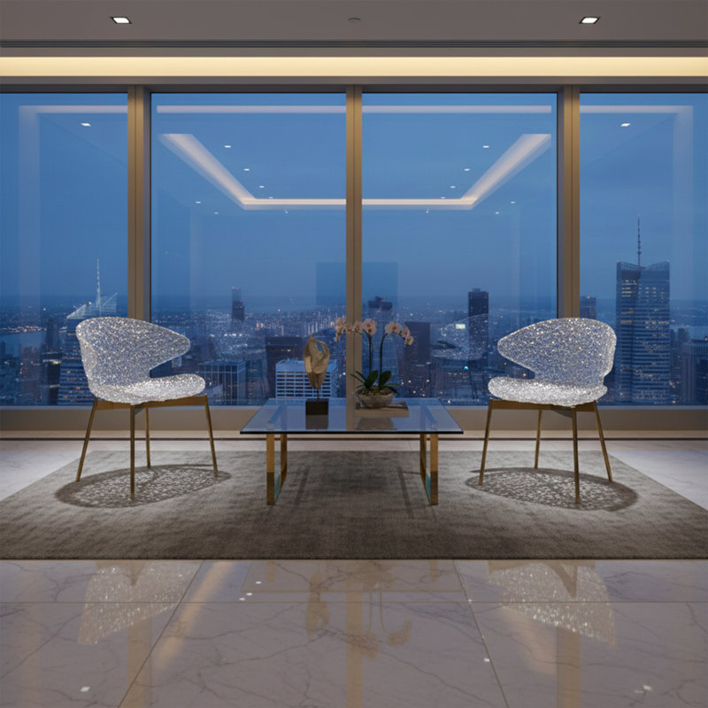 Swan Chair – Iconic Design With Elegant Light Reflection, Purple Touch