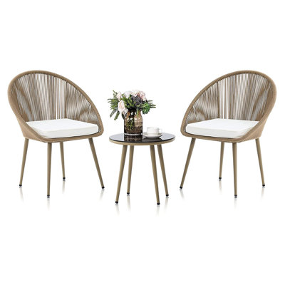 Ensemble de patio extérieur 3 pièces Aloisia