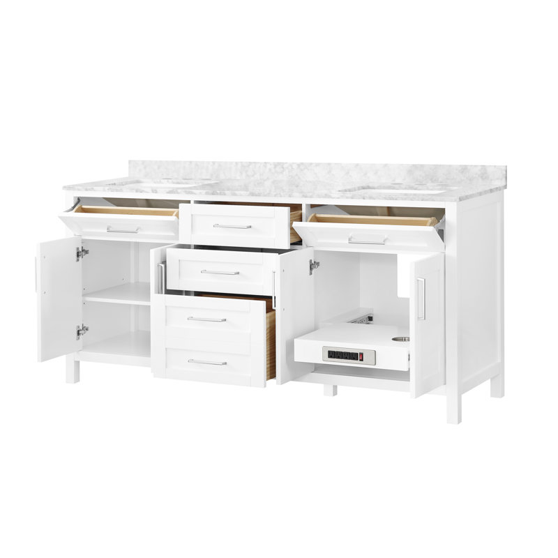 Meuble-lavabo double 72 po OVE Decors Tahoe, Blanc