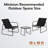 2-person Outdoor Conversation Set With PVC-coated polyester Chairs & Marble-look Table - 3-piece Patio Bistro Set For Small Spaces-1215533600