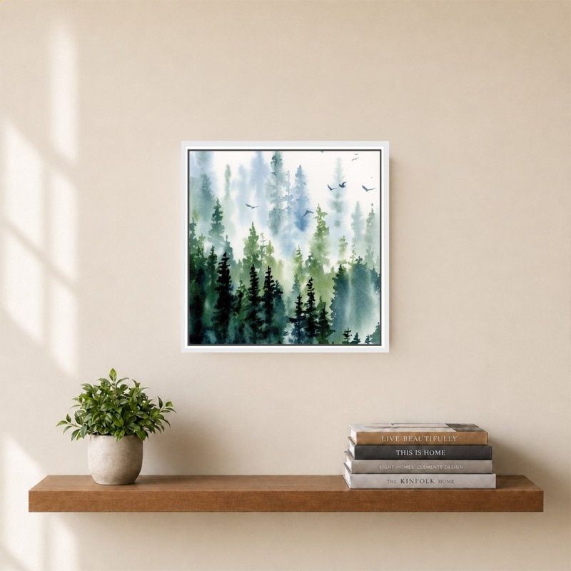 Treeline par Katrina Pete - Impression sur toile, White