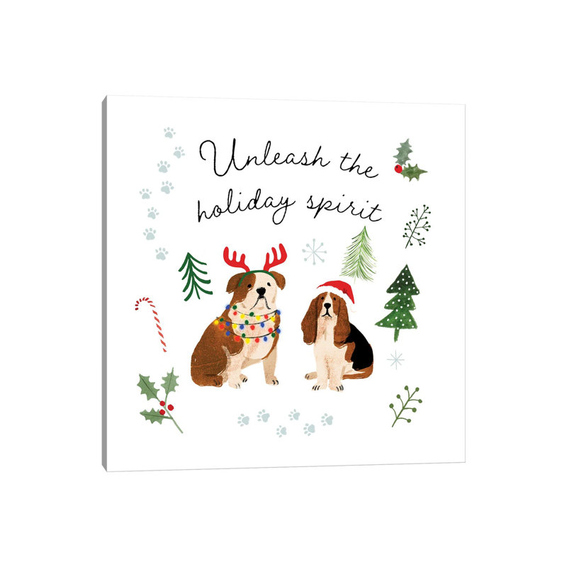 Holidogs II 1 Piece Wrapped Canvas Painting, 66.04 cm H x 66.04 cm W x 3.175 cm D