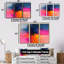 Fuchsia lever de soleil - ensemble d'art abstrait mural-470736793-470736794