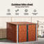Vidaxl Bike Shed 3 Pcs Metal Storage Outdoor Garden Terrace Structure Solution-125281504