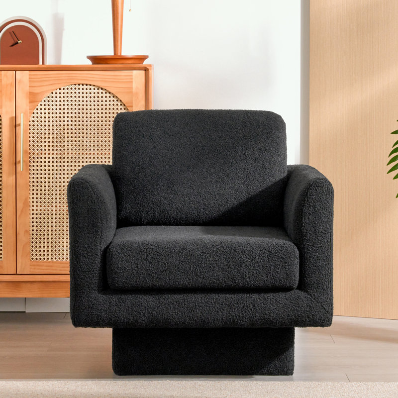 Fauteuil d'appoint pivotant à 360 °, Ours en peluche noir