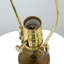 Lampe de table 16 x 16 x 24 po or et blanc avec cylindre en verre et base piédestal (assemblage de l'abat-jour requis)