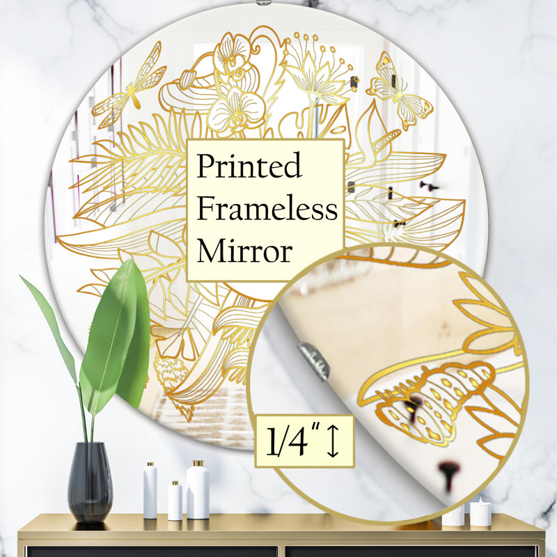 Miroir d'appoint Capital Botanical Bliss, H 23,6 po x l 23,6 po