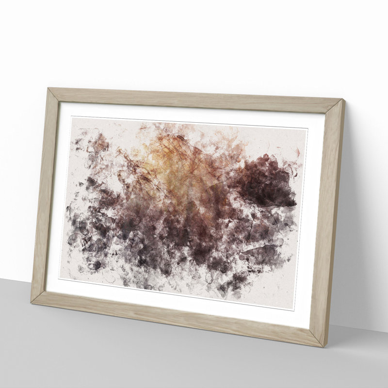 Sunlight Forest Vol.1 Watercolour - Framed Print, 36cm H x 48cm W x 2cm D, Oak