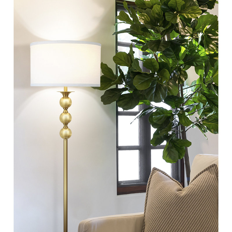 White Adjustable LED Floor Lamp for Kids with Touch Control