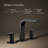 ParallelWidespread Bathroom Faucet, 3-Hole Two Lever Handle Bathroom Sink Faucet-51478294-123136706