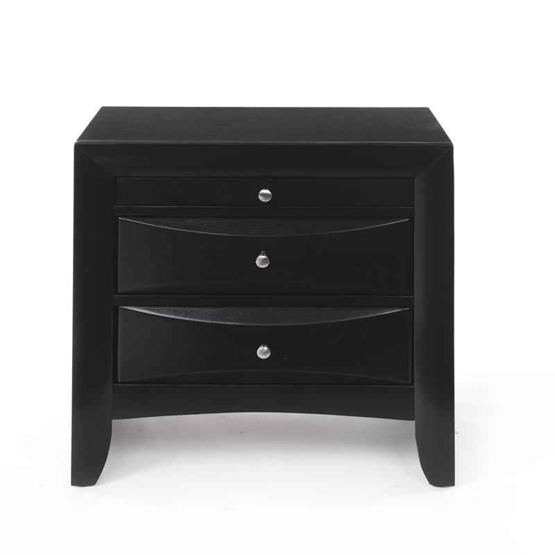 Table de chevet 1Pc avec deux tiroirs de rangement et un plateau de lit escamotable