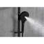 Douche à main noire matte avec barre coulissante de 28 pouces et boyau de 59 pouces, fabrication en acier inoxydable rouille pour une utilisation à long terme. Noir, évacuation d'eau puissante pour une salle de bain hygiénique.