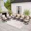 Ensemble de 6 chaises de patio pivotantes
