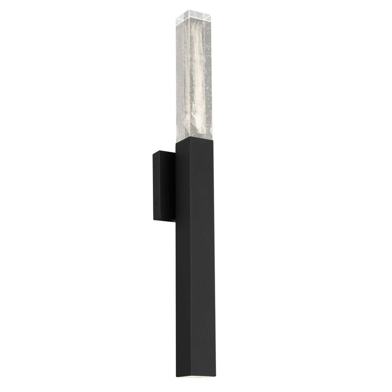 Applique murale Wigfall III à DEL avec colonne en cristal Wispy haute, conception de torche moderne, 3-CCT, à intensité variable, classé Wet, ADA