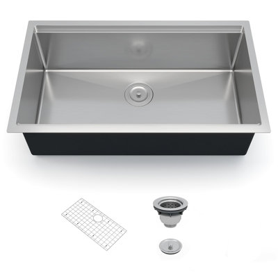 Stainless Steel Undermount Workstation Sink - 16G Bowl with Noise Defense & Scratch-Resistant Finish for Modern Kitchens