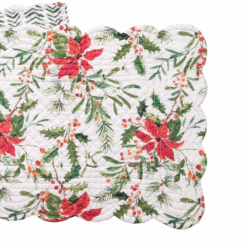 Silvia Poinsettia Table Runner