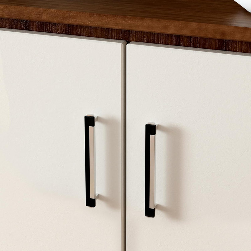 25 Pack Cabinet Pulls Hole Centre, Square Drawer Handles, Kitchen Cabinet Hardware For Cupboard, Wardrobe, Locker