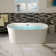 59'' x 29.52'' Freestanding Soaking Acrylic Curved Design Bathtub