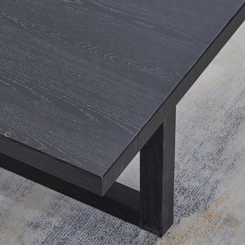 Table de bout contemporaine, noir, H 21,92 po x l 22,05 po x P 22,05 po, Noir