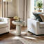 Table d'appoint ronde Alivia en ciment MgO, sur pied, pour intérieur/extérieur-2011604709