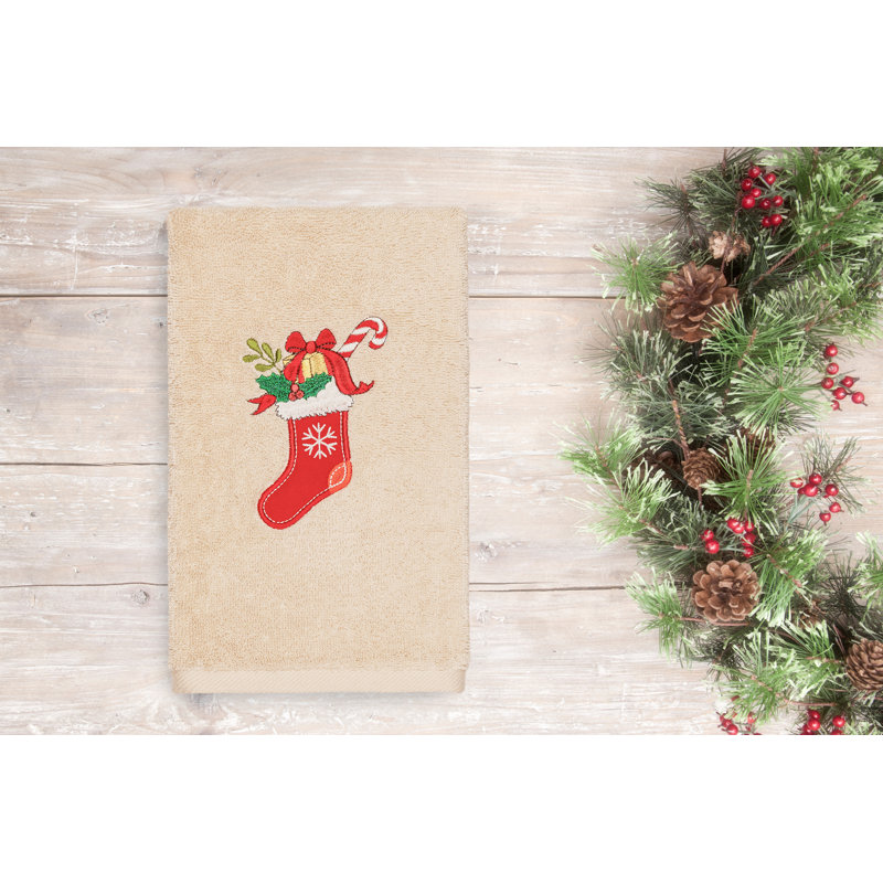 Christmas Midweight Hand Towel, Sand
