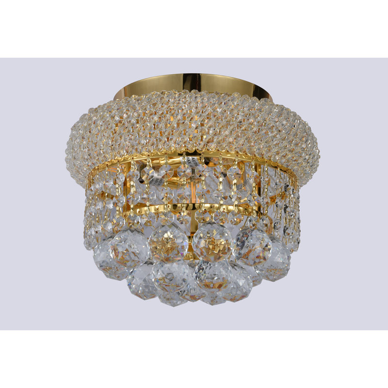 Plafonnier encastré 4 lumières 12 po Primo, Doré