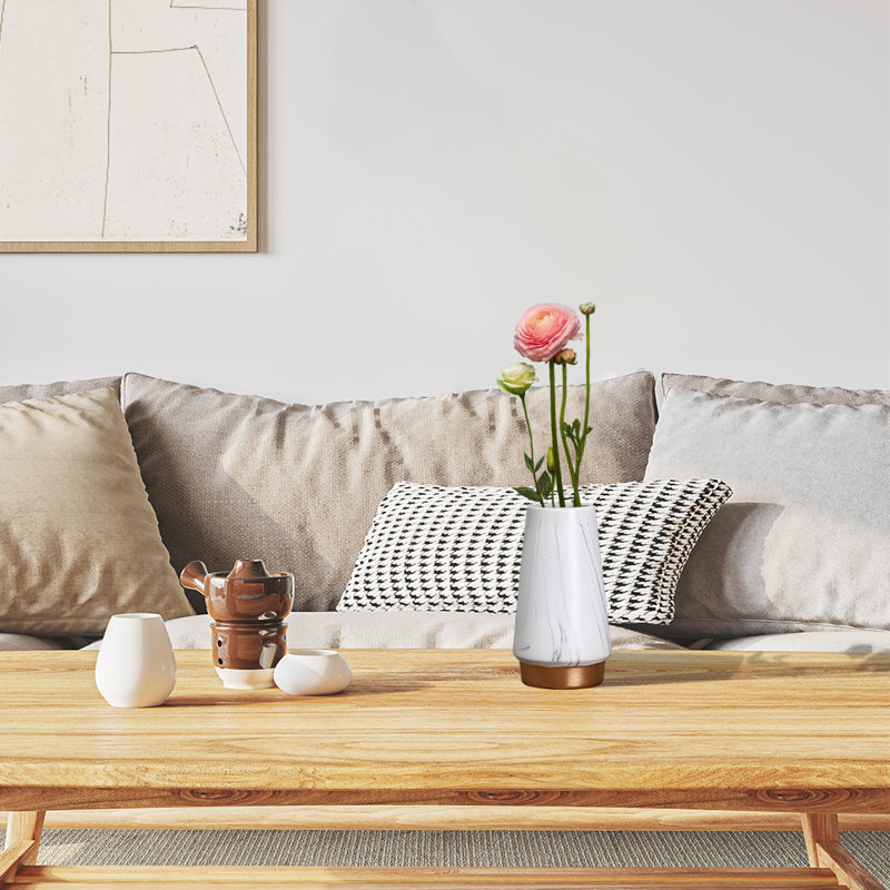 Vase de table en céramique Teonie, H 11,81 po x l 5,51 po x P 5,51 po