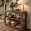 41.33 cm W Solid Wood Top Console Table