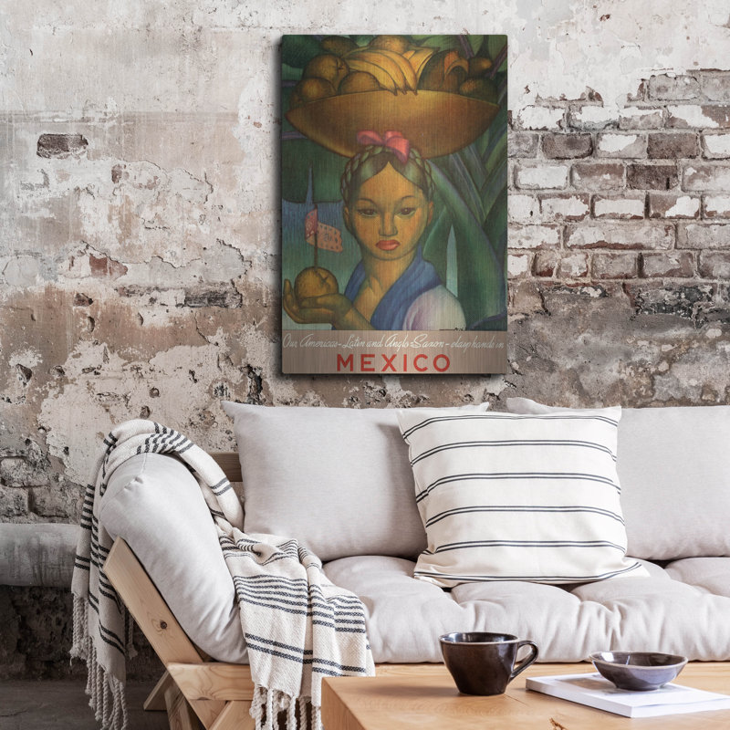 Art mural en métal Trinx «Fruta de Mexico» par Vintage, H 36 po x l 24 po
