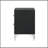 2 Drawers Modern Nightstand Bedside Table, Black