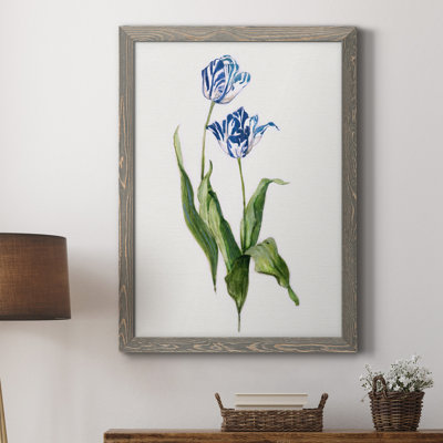 Toile encadrée «Blue Lived Botanical II» - prêt à accrocher