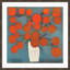 «Abstract Orange Flowers» par Elena Ray, impression sur bois encadrée-1230857079-1230857078