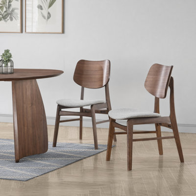 Amber Mid-Century Walnut Dining Chair (Set of 2)