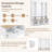 Elegant APP-Controlled LED Hall Tree with Bench, 9 Hooks, 3 Cabinets & Shelves, Farmhouse Entryway Organizer, White-1489470342