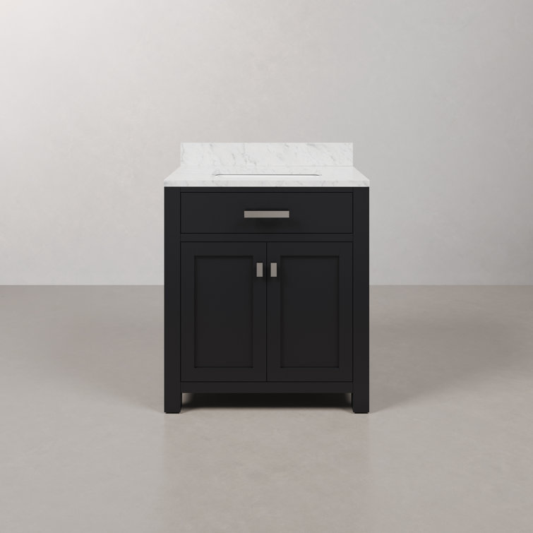 Minnetrista 30'' Single Bathroom Vanity with Marble Top