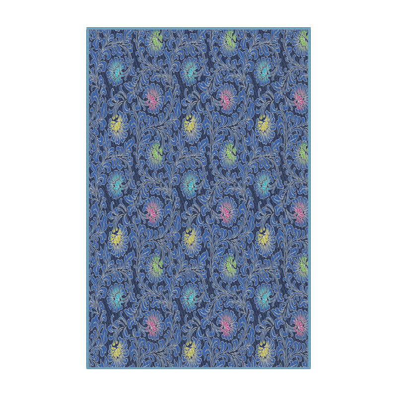 Tapis floral bleu, Rectangle 8 pi x 10 pi