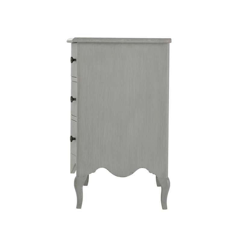 Tavel 3 - Drawer Solid Wood Nightstand, Elsa