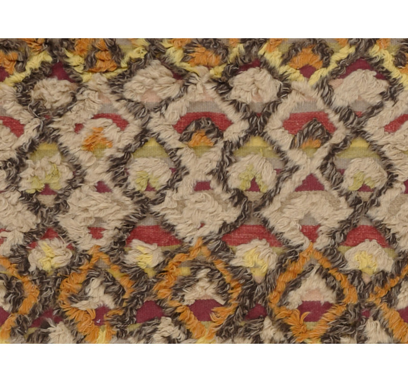 Moroccan Geometric Area Rug in Beige/Brown/Red