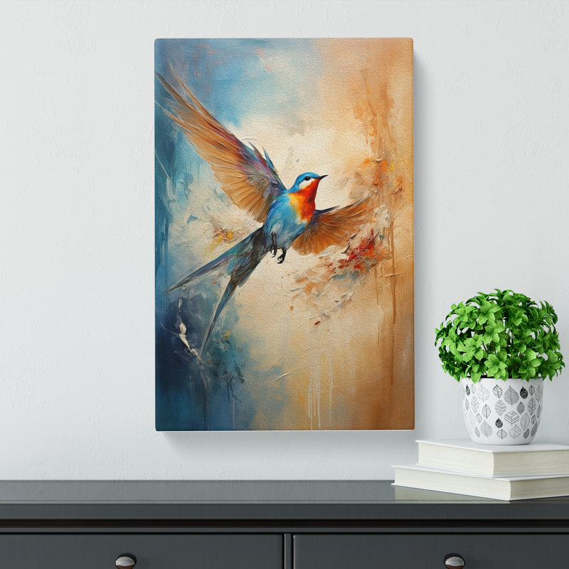Swallow Gestural No.2 - Wrapped Canvas