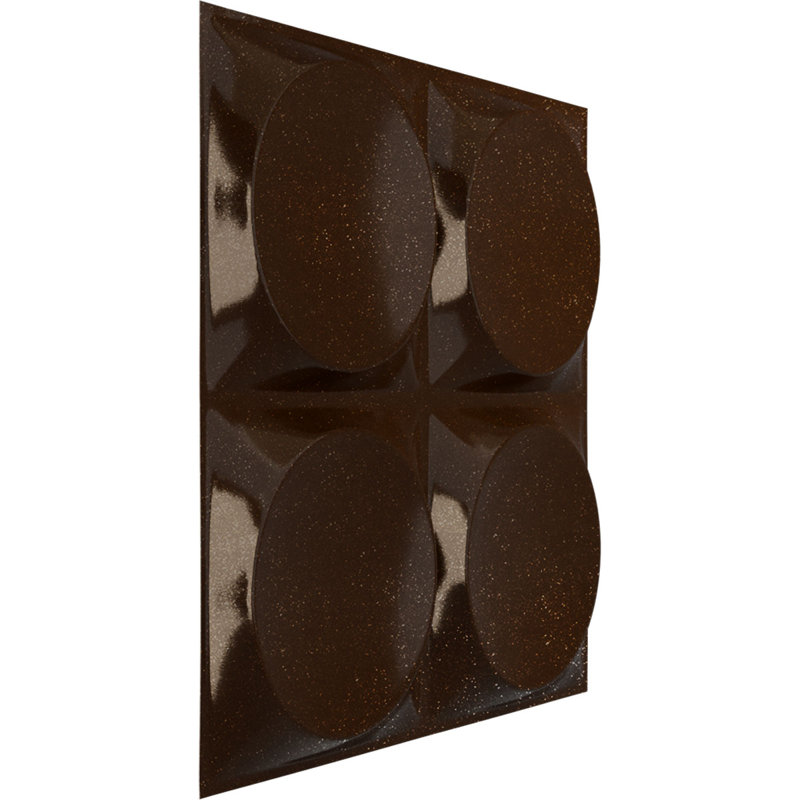 Panneau mural décoratif 3D Adonis EnduraWall 19 pi 8 po x H 19 5/8 po, cuivre foncé métallique (couvre 2,67 pieds carrés)