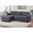 L-Shaped Sectional Sofa 2pc Square Arms Plastic Legs right Arm Chaise Left Arm Sofa-936074946