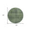 Tapis extérieur lavable rayé vert olive et gris 8 pi